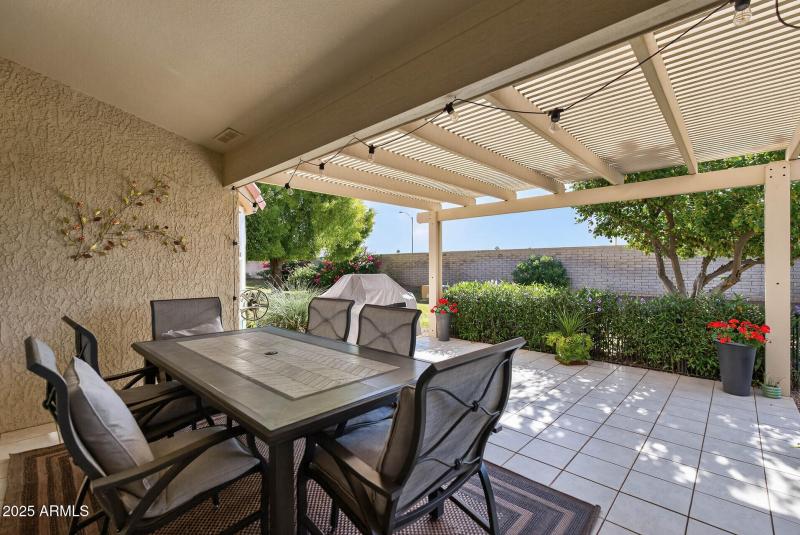 Tiled patio