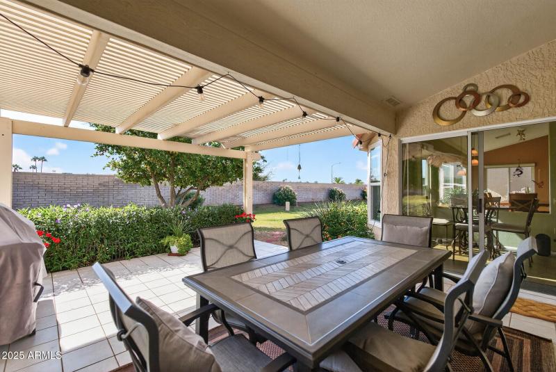 Tiled patio