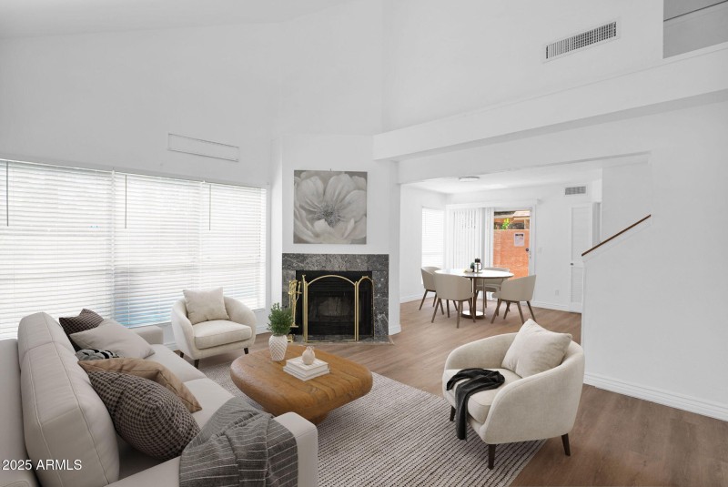 Furnishings livng and dining area