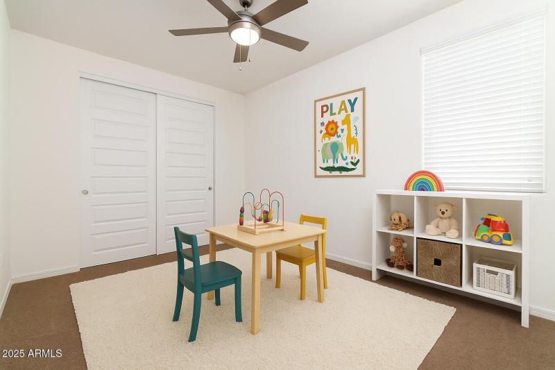 Virtually staged bedroom 3