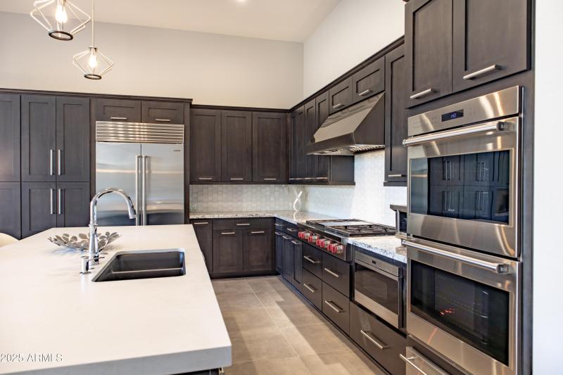 Kitchen two ovens, microwave, stovetop