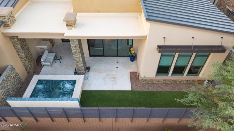 Backyard & patio from above