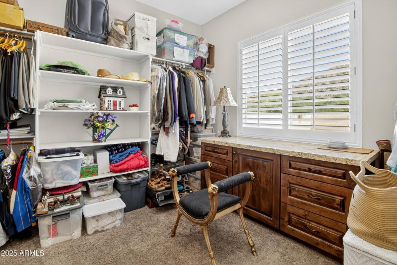 Primary Closet with Built-In