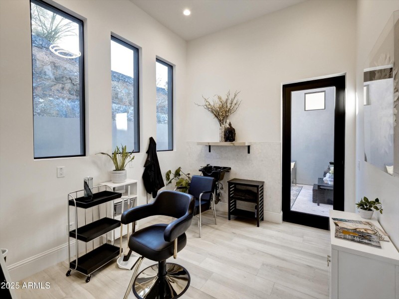 Bonus room used as salon