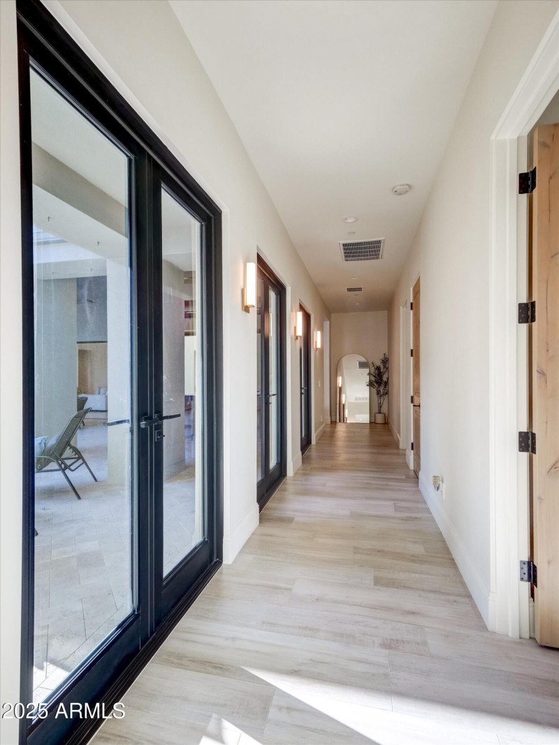 Multiple french doors to backyard