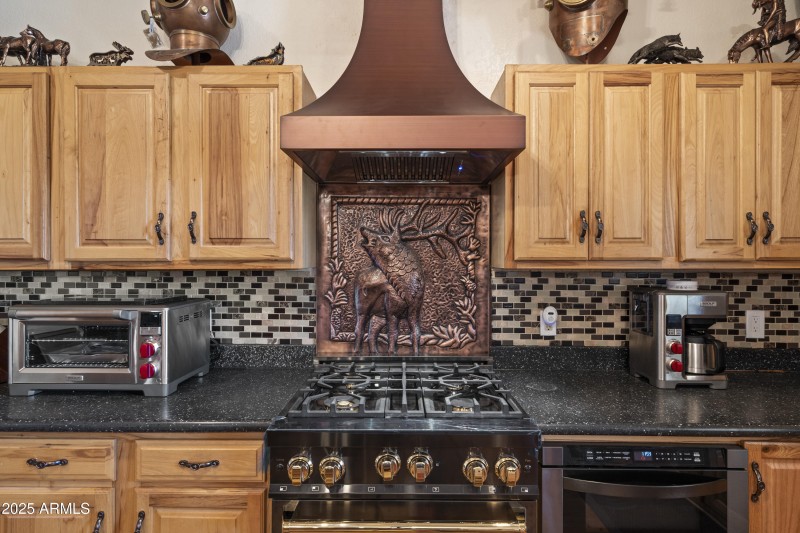 Copper Backsplash and hood