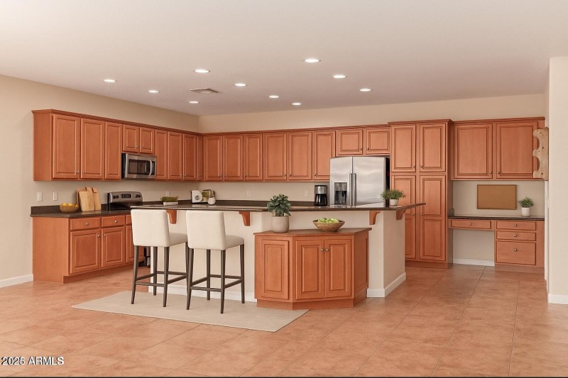 virtually staged kitchen