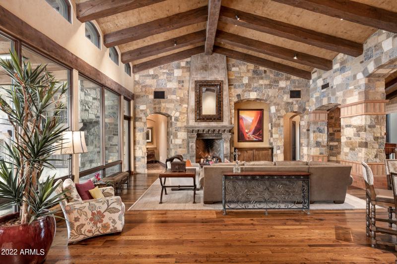 Living room fireplace