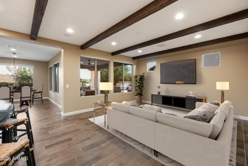 Open Family Room Facing East