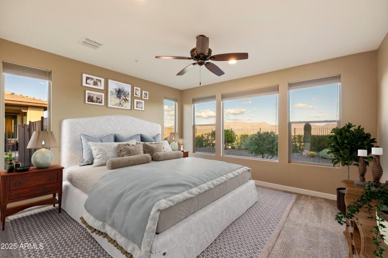 Virtually Staged Primary Bedroom