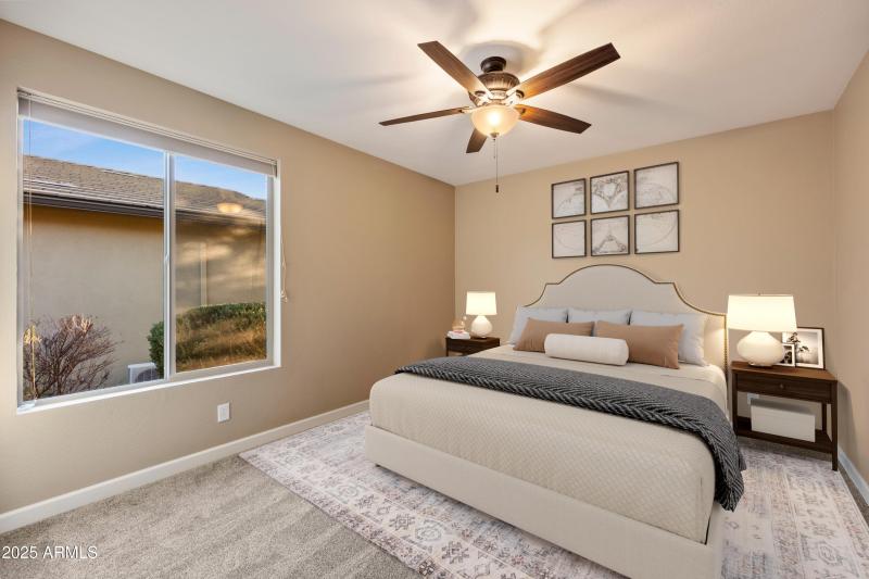 Virtually staged Guest Bedroom