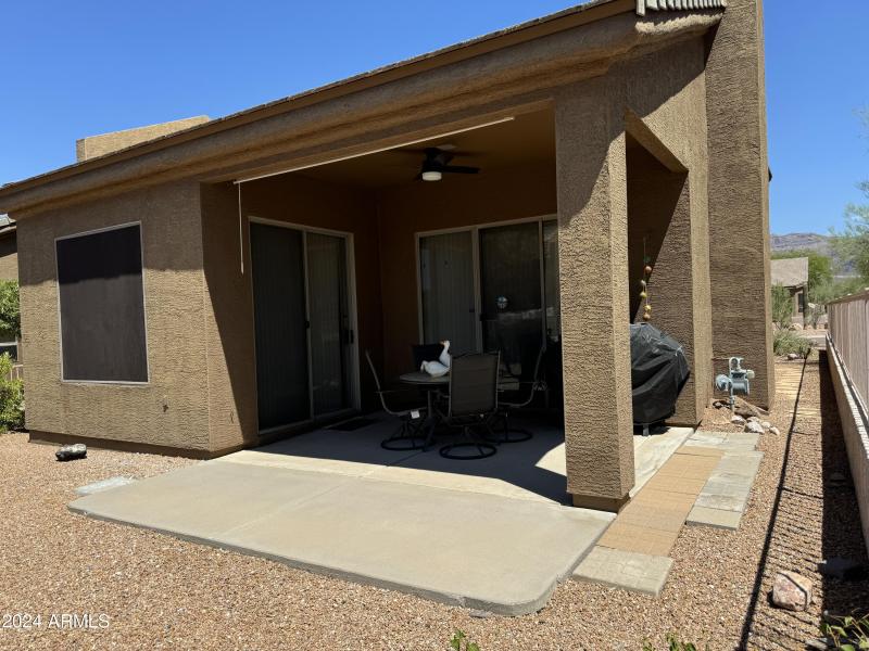 Side yard with walking path