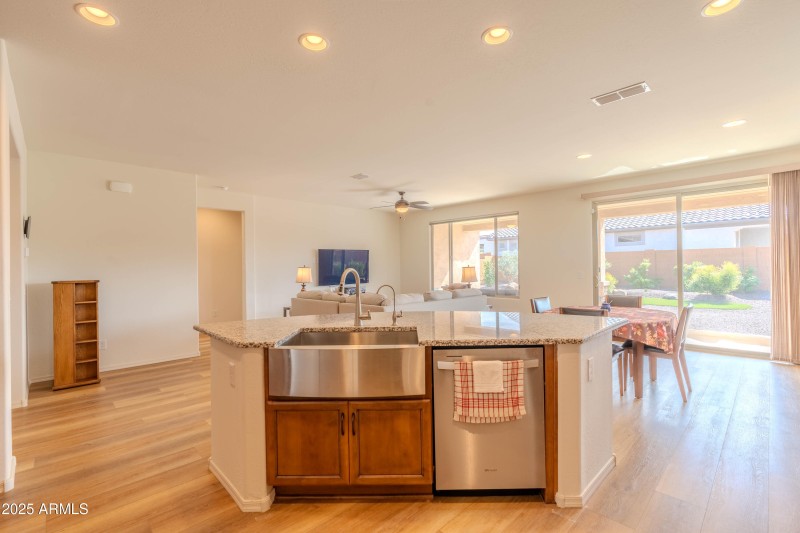 Kitchen Overlooking Living Area