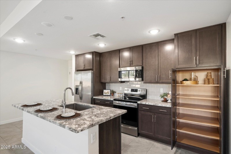 Kitchen View with Pantry
