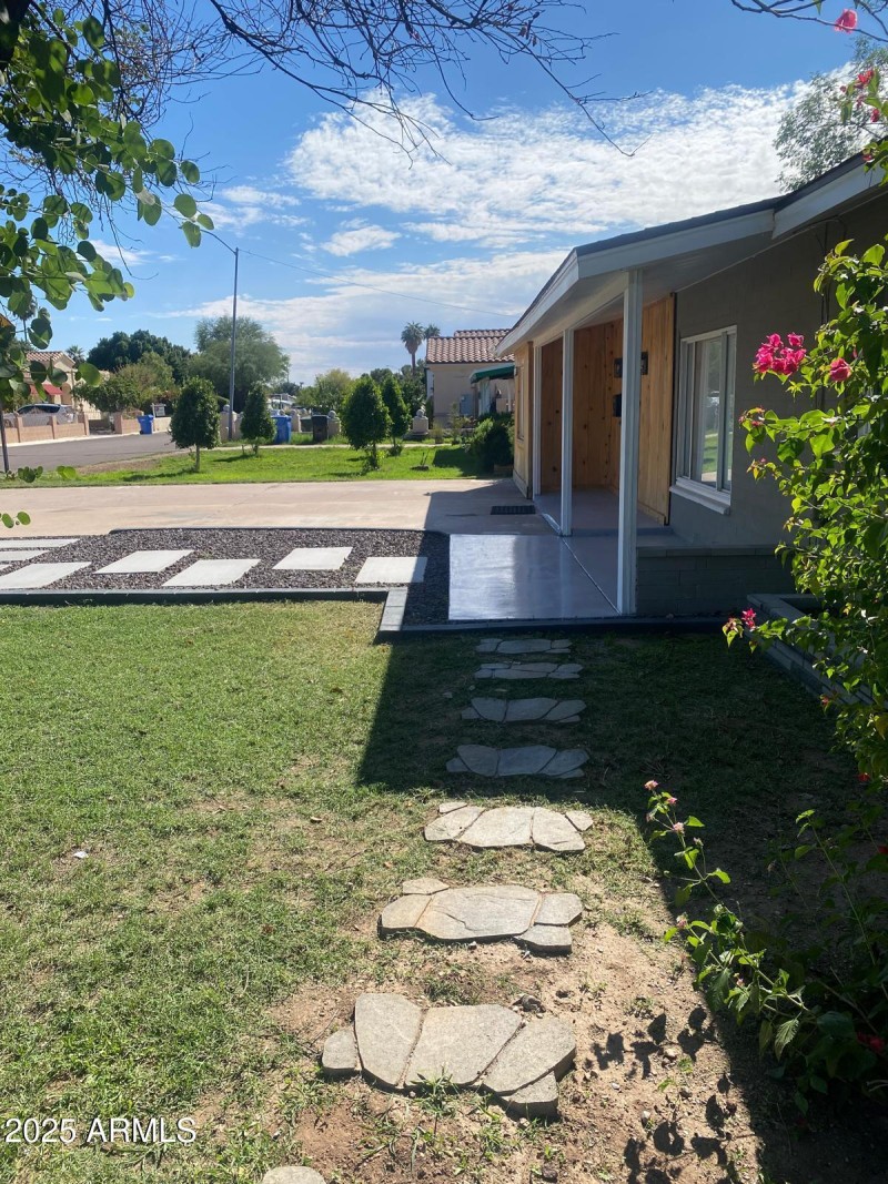 Large front patio