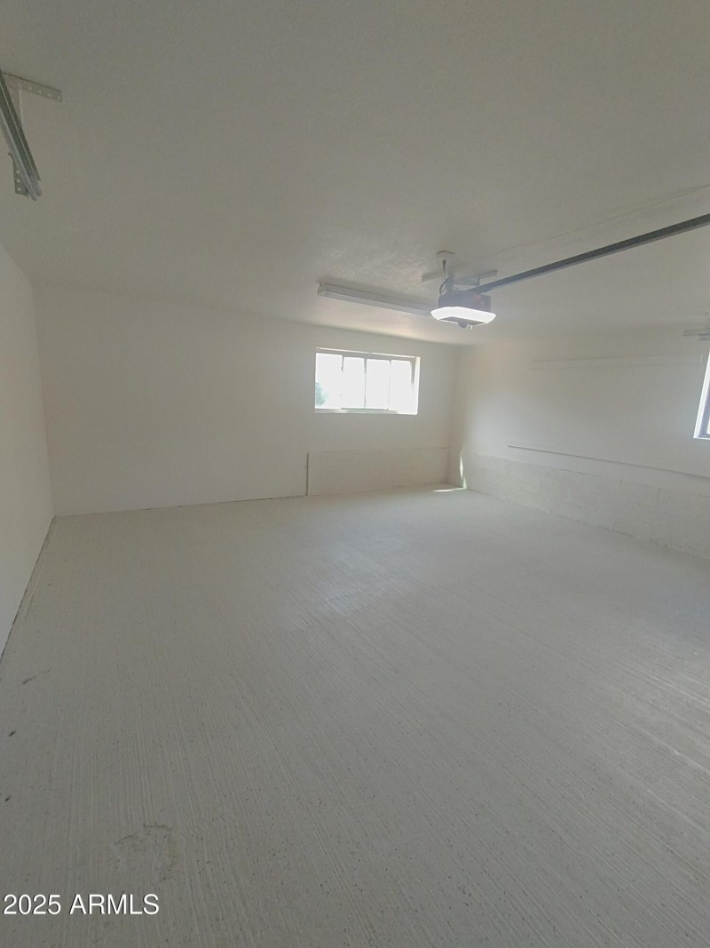 Garage with new epoxy floors