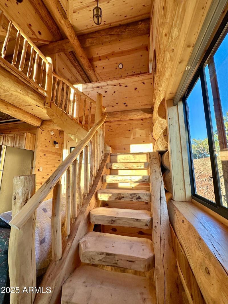 Beautiful hand crafted wood stairs