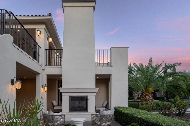 Exterior Double Sided Fireplace