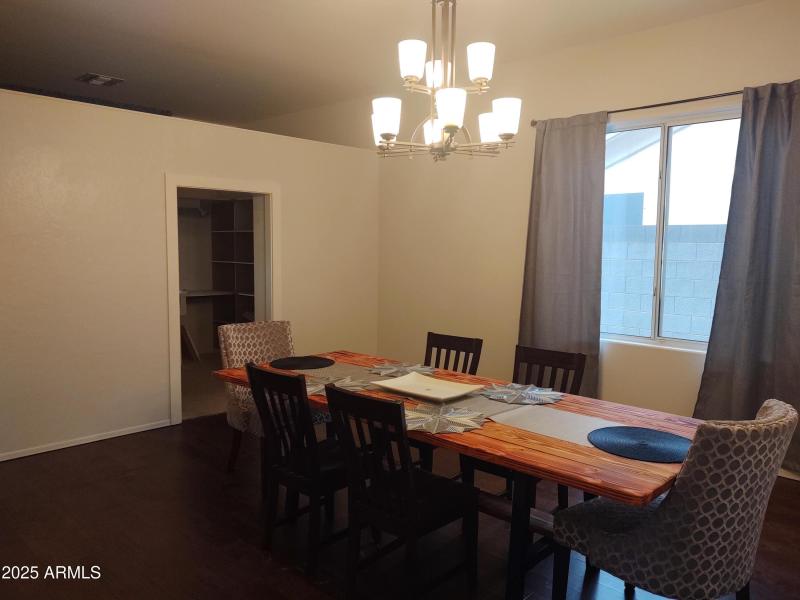 Dinning area looking into office