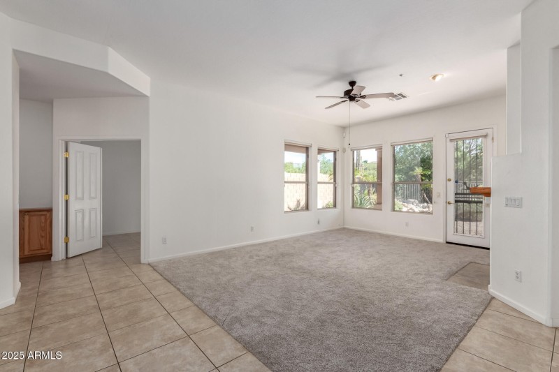 Great Room with Backyard View