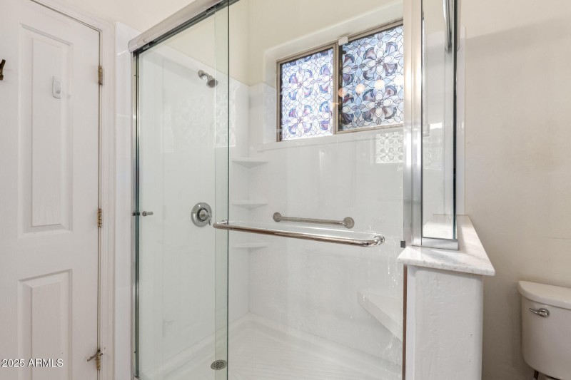 Glass-Enclosed Walk-In Shower