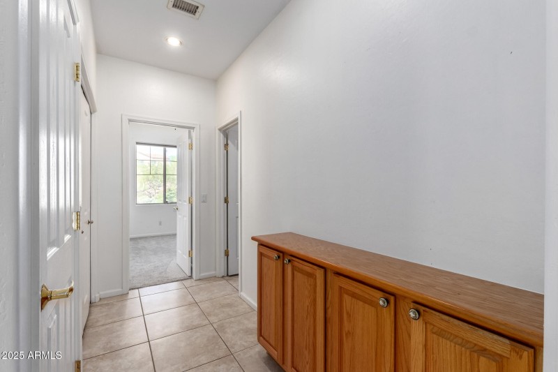 Hallway with Built-In Storage