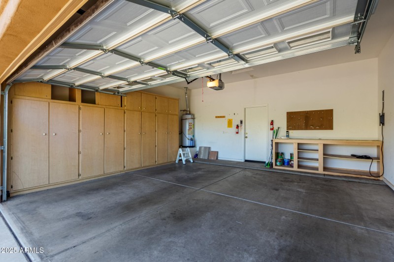 Two-Car Garage with Storage Wall