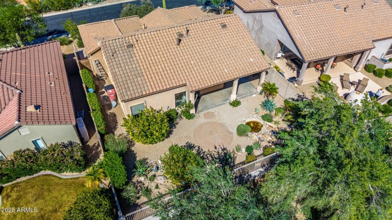 Backyard from Above with Patio