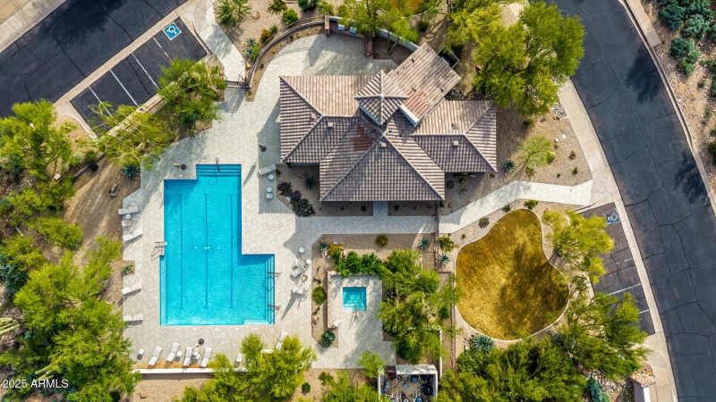 Clubhouse and Pool from Above