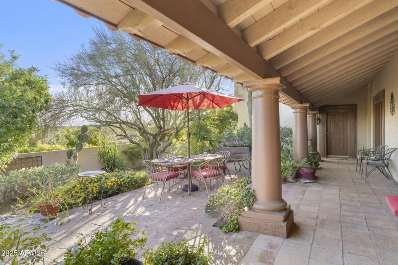 Front Covered Patio in Courtyard