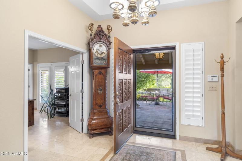 Entry Foyer overlooking Gated Courtyard