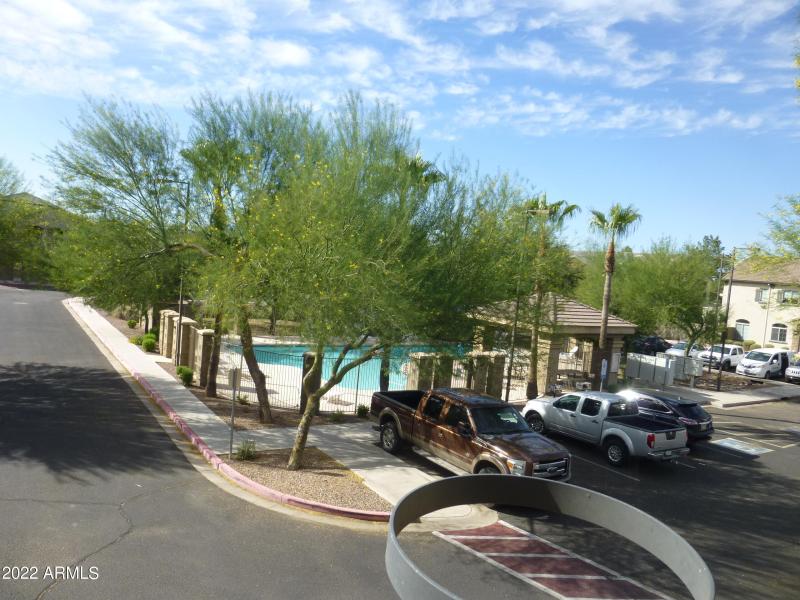 View of Pool from balcony