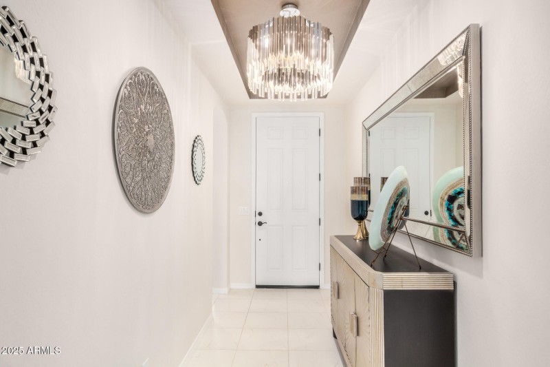 Foyer with Trey Ceiling
