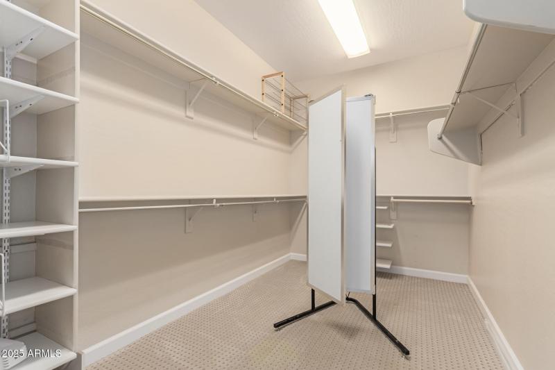 Large walk in closet in Primary