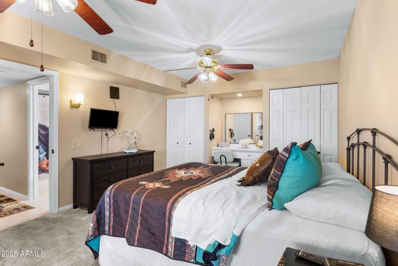 Master Bedroom 2 side by side closets &