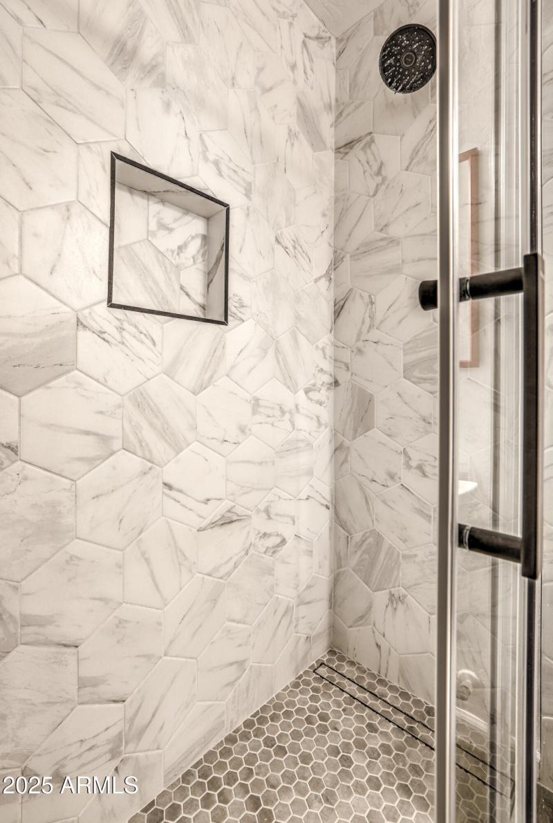 Remodeled Walk-in TILED SHOWER