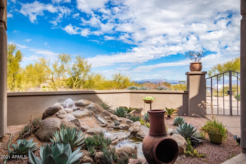 WATER FALL IN FRONT COURTYARD