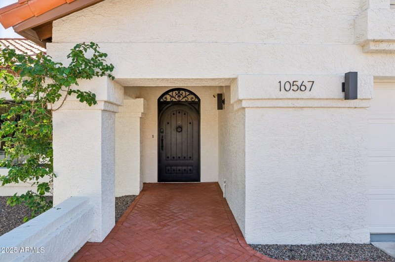 Inviting brick entryway