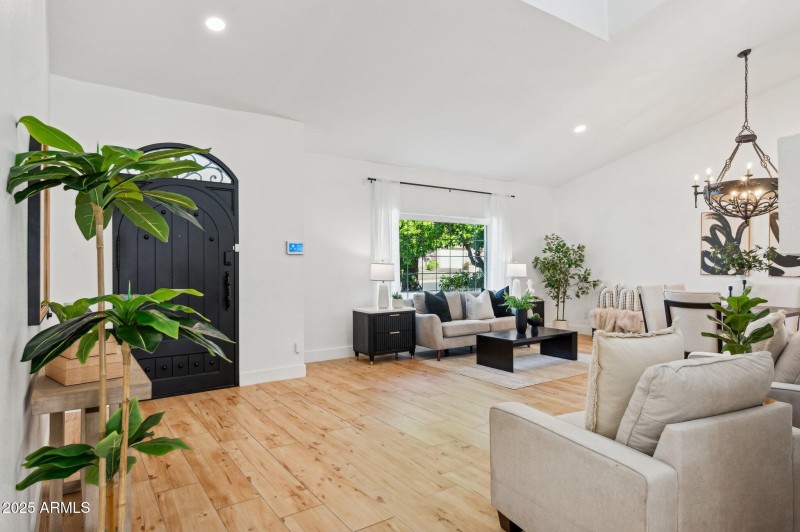 Dramatic vaulted ceilings