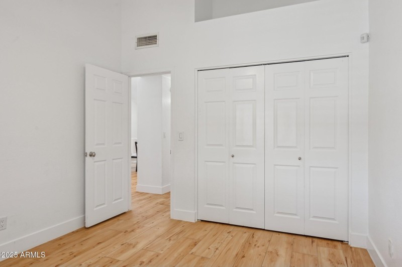Guest bedroom double closet