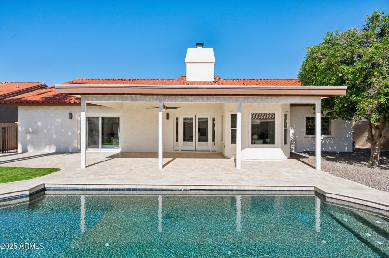 Expansive covered patio