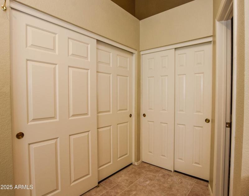 DOUBLE CLOSETS IN PRIMARY BATHROOM