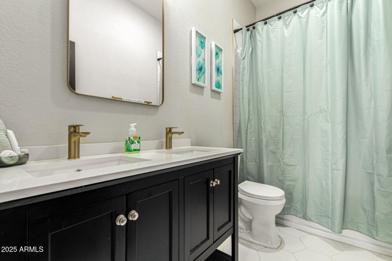 Guest Bathroom With Dual Sinks