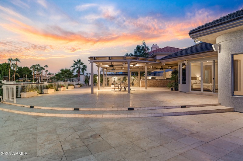 Pergola - night time at distance