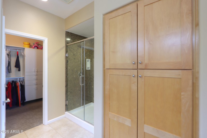 Spacious linen closet