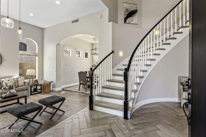 Beautiful Staircase and High Ceilings