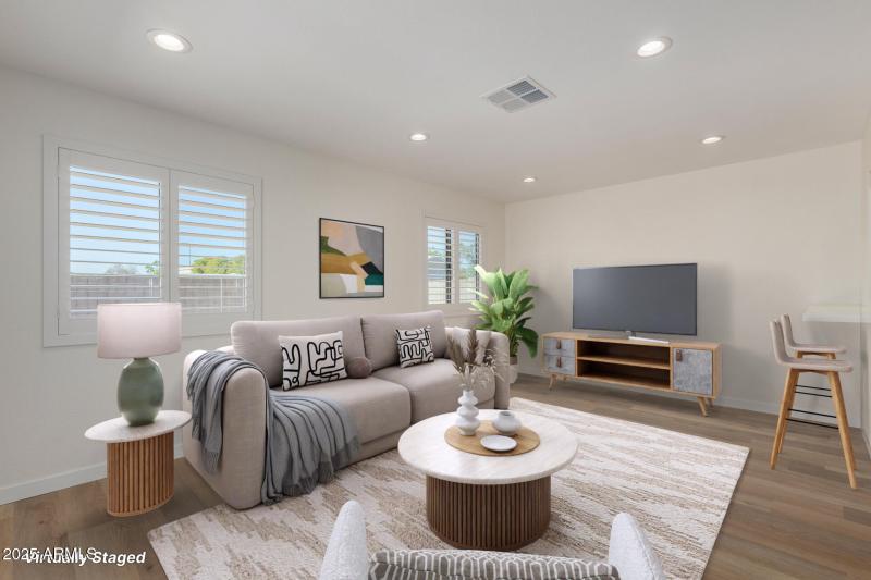 Virtually Staged Famil Room