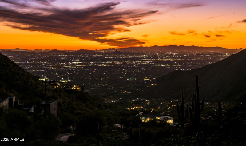 Unobstructed city light and sunset views