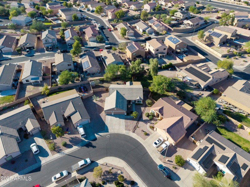 Aerial View of Home and Neighborhood