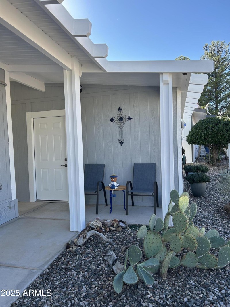 seating area outseide of shed